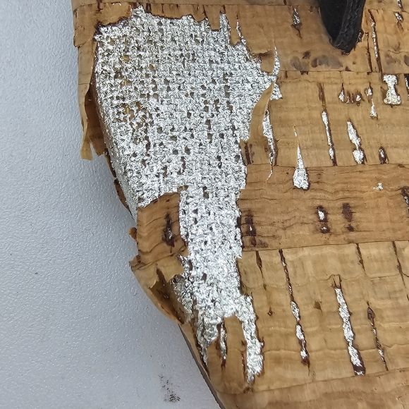 Korks Winnie Flat Flip Flop Sandals Black/Cork Women’s Size 8 Preowned - Picture 12 of 16